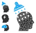 Vector Triangle Filled Brain Washing Icon and Other Icons Royalty Free Stock Photo