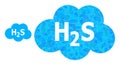 Vector Triangle Filled Hydrogen Sulfide Cloud Icon