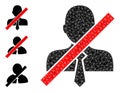 Vector Triangle Filled Wrong Clerk Icon with Similar Icons