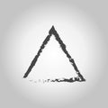 Vector of triangle icon on gray/white background