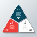 Vector triangle infographic. Royalty Free Stock Photo