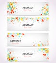 Vector triangle polygonal banners or abstract headers