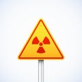 Vector triangle radiation sign isolated