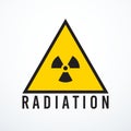 Vector triangle radiation sign isolated