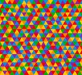 Vector triangle seamless pattern, background in bright colors