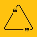 Vector Triangle Speech Bubble Quote Text.