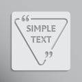 The Vector Triangle Speech Bubble Quote Text.