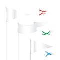 Vector triangle white flags templates