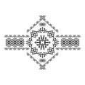 Vector tribal black and white decorative pattern for design. Aztec ornamental style Royalty Free Stock Photo