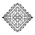 Vector tribal black and white decorative pattern for design. Aztec ornamental style Royalty Free Stock Photo