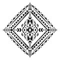 Vector tribal black and white decorative pattern for design. Aztec ornamental style Royalty Free Stock Photo