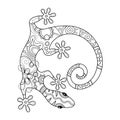 Vector Tribal Decorative Lizard Royalty Free Stock Photo