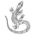 Vector Tribal Decorative Lizard Royalty Free Stock Photo