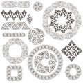 Vector tribal design elements Royalty Free Stock Photo