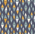 Vector tribal inspired seamless geometric pattern