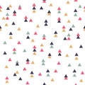 Vector tribal seamless geometric pattern with triangles