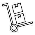 Vector Trolley Outline Icon Design
