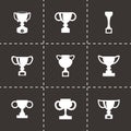 Vector trophy icon set Royalty Free Stock Photo