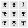 Vector trophy icon set