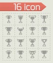 Vector Trophy icon set Royalty Free Stock Photo