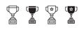 Vector Trophy Icon Set. Trophy Symbols Royalty Free Stock Photo