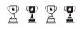 Vector Trophy Icon Set. Trophy Symbols Royalty Free Stock Photo