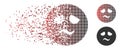 Destructed Pixel Halftone Trouble Smiley Icon