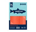 Vector trout packaging design