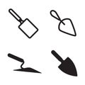 Vector Trowel Icon Set Isolated Royalty Free Stock Photo