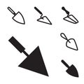 Vector Trowel Icon Set Isolated Royalty Free Stock Photo
