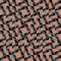 Vector truchet geometric seamless pattern background. Rose pink teal backdrop with random tiled triangular, rhombus and Royalty Free Stock Photo