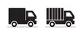 Vector Truck Icons Isolated On White Background Royalty Free Stock Photo