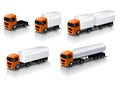 Vector truck icons set Royalty Free Stock Photo