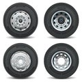 Vector truck tire icons Royalty Free Stock Photo