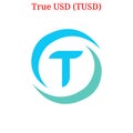 Vector True USD TUSD logo Royalty Free Stock Photo