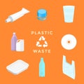 Recycle plastic waste management set