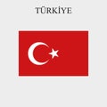 Vector of Turkish Flag. Rectangle Royalty Free Stock Photo