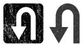 Scratched Turn Back Subtracted Stamp Seal