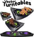 Vector Turntables illustration