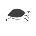 Vector of turtle Black design on a white background. Reptile. Animals. Sea creatures. illustration Royalty Free Stock Photo