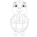 Vector turtle coloring page