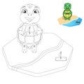 Vector turtle coloring page