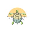 Vector turtle icon.