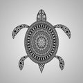 Vector Turtle, tattoo style Royalty Free Stock Photo