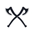 Vector Two Ancient battle axe icon