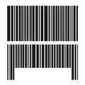 Two style of fake bar code, at white background Royalty Free Stock Photo