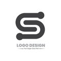 Vector Typografi Logo Design, S letter in eps.10 Royalty Free Stock Photo