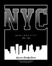 Vector typograhy new york nyc