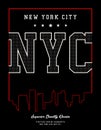 Vector typograhy nyc Royalty Free Stock Photo