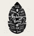 Vector typographical background for party. Design